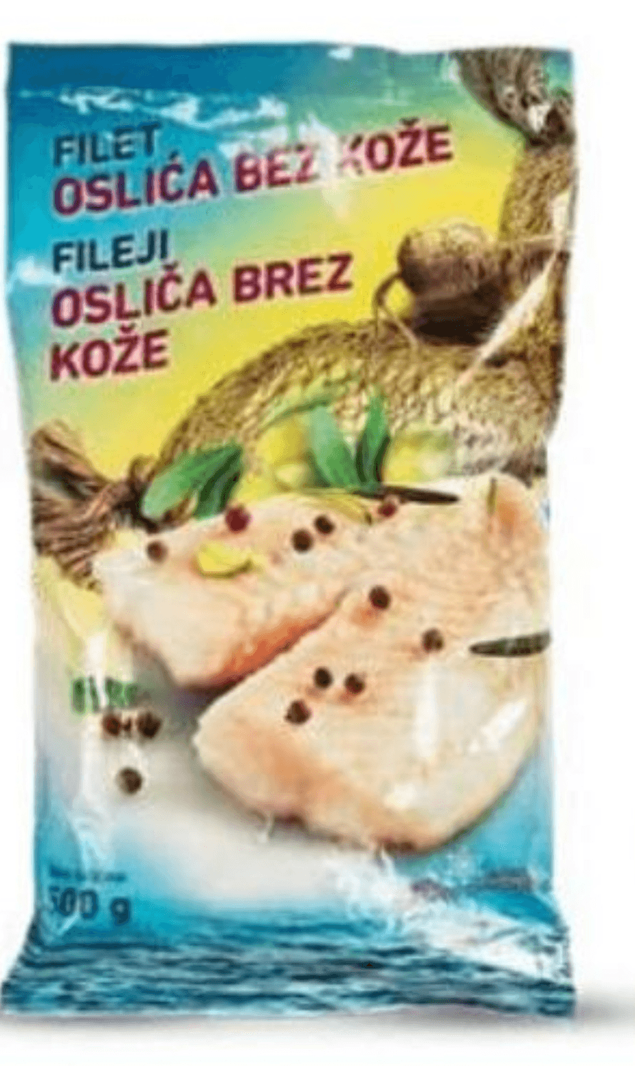 Fileji osliča brez kože 500 g - Akcija v trgovini Eurospin