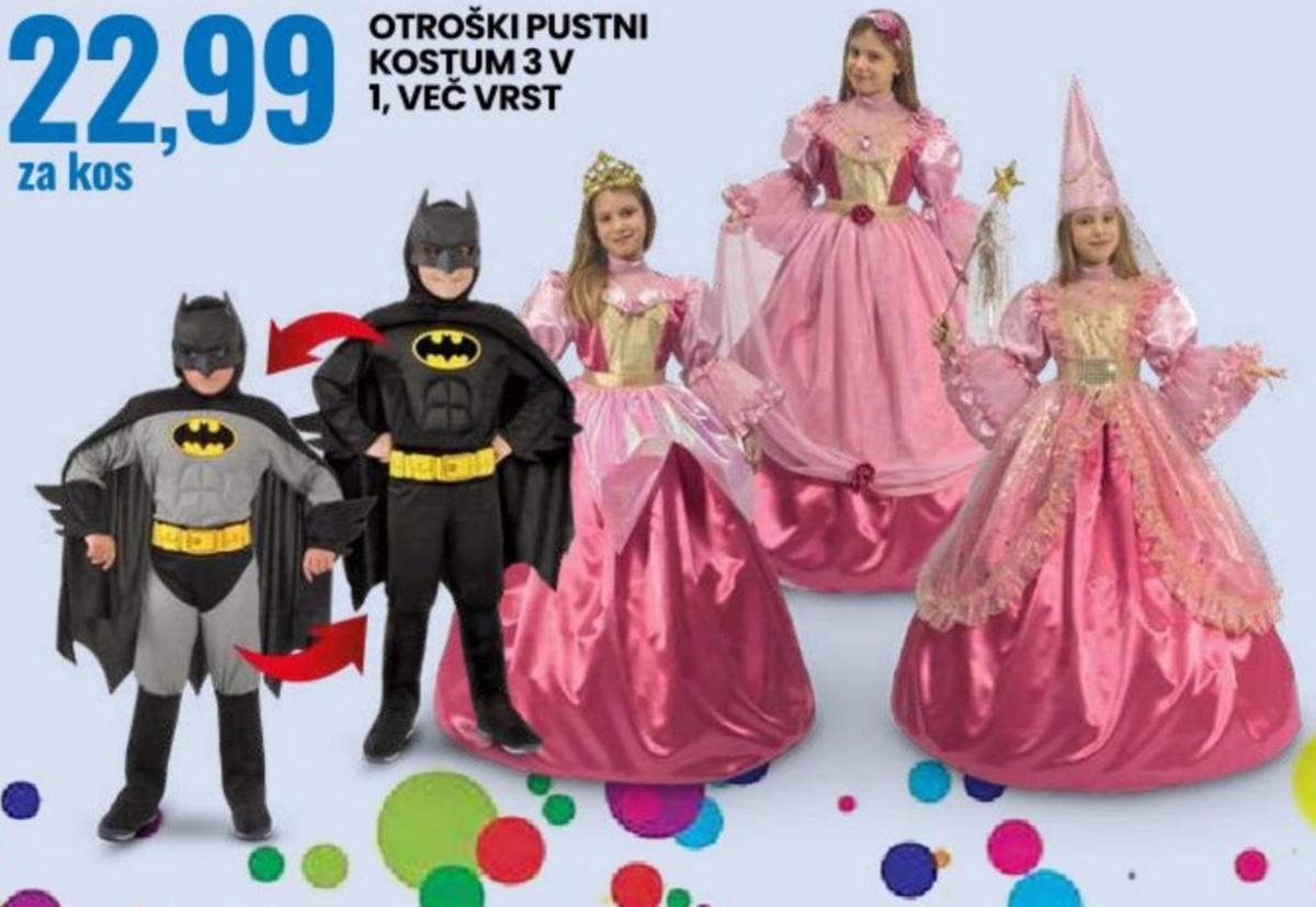 Otroški pustni kostum - Akcija v trgovini Eurospin