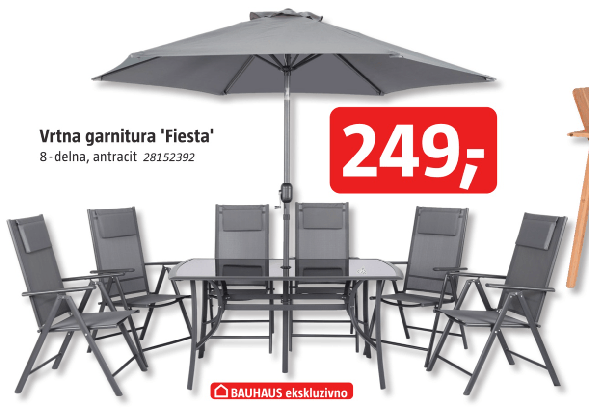 Vrtna garnitura 'Fiesta' - Akcija v trgovini Bauhaus