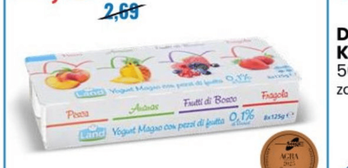 LAHKI SADNI JOGURT Z 0,1% M. M. 8 x 125 g Land - Akcija v trgovini Eurospin