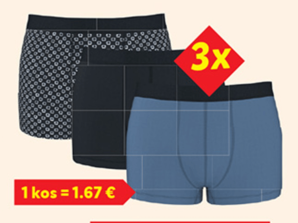 Esmara Men moške boksarice 3 kosi Akcija v trgovini Lidl