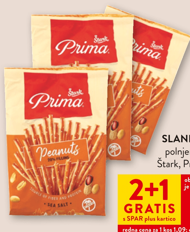 Stark Prima slane palčke 100 g - Akcija v trgovini Spar