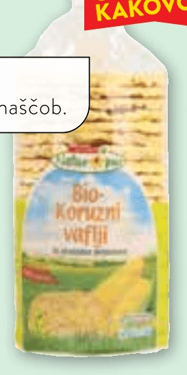 BIO Koruzni vaflji 120 g Natur pur - Akcija v trgovini Spar
