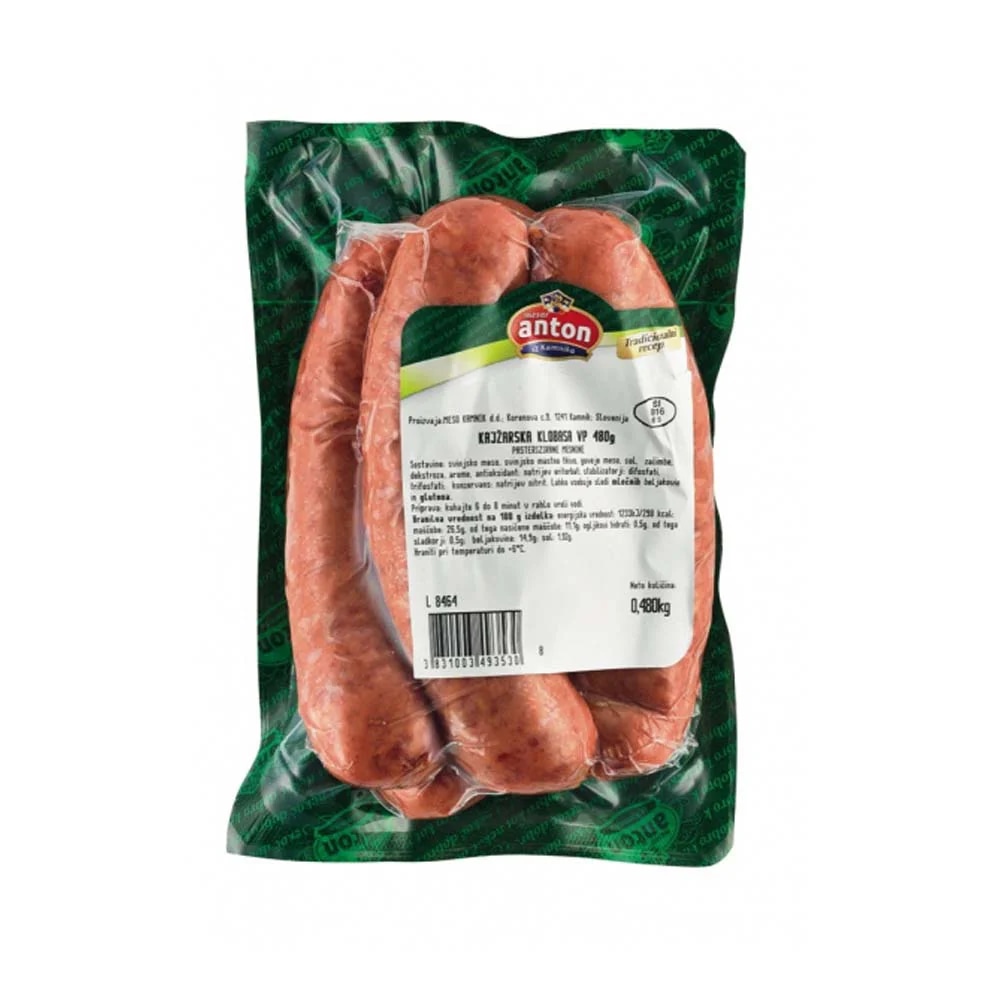 Klobasa za žar Anton 480 g - Akcija v trgovini Mercator