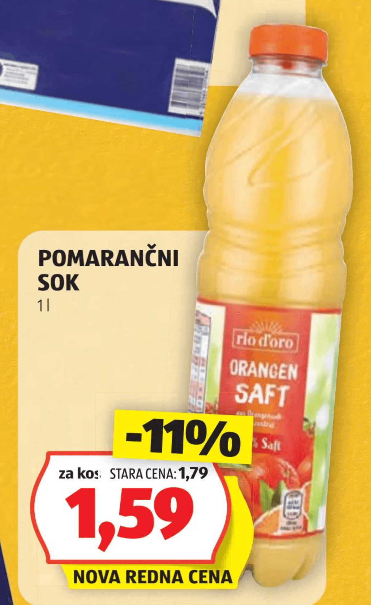 Pomarančni sok 1 l RIO D'ORO - Akcija v trgovini Hofer