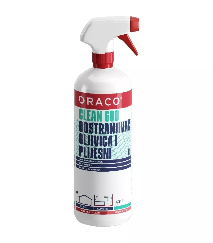 Sredstvo za odstranjevanje glivic in plesni DRACO CLEAN 600 1 l - Akcija v trgovini Pevex