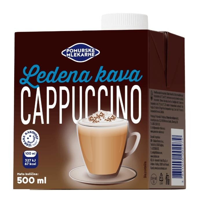 Ledena kava Cappuccino 500 ml Pomurske Mlekarne Akcija v trgovini Jager
