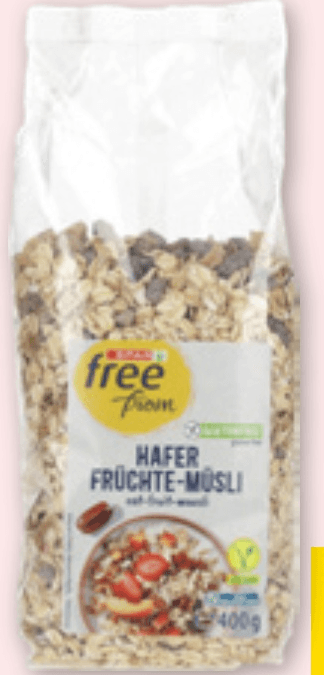 Ovseni Musli s Suhim Sadjem in Liofiliziranimi Jagodami 400g free from - Akcija v trgovini Spar