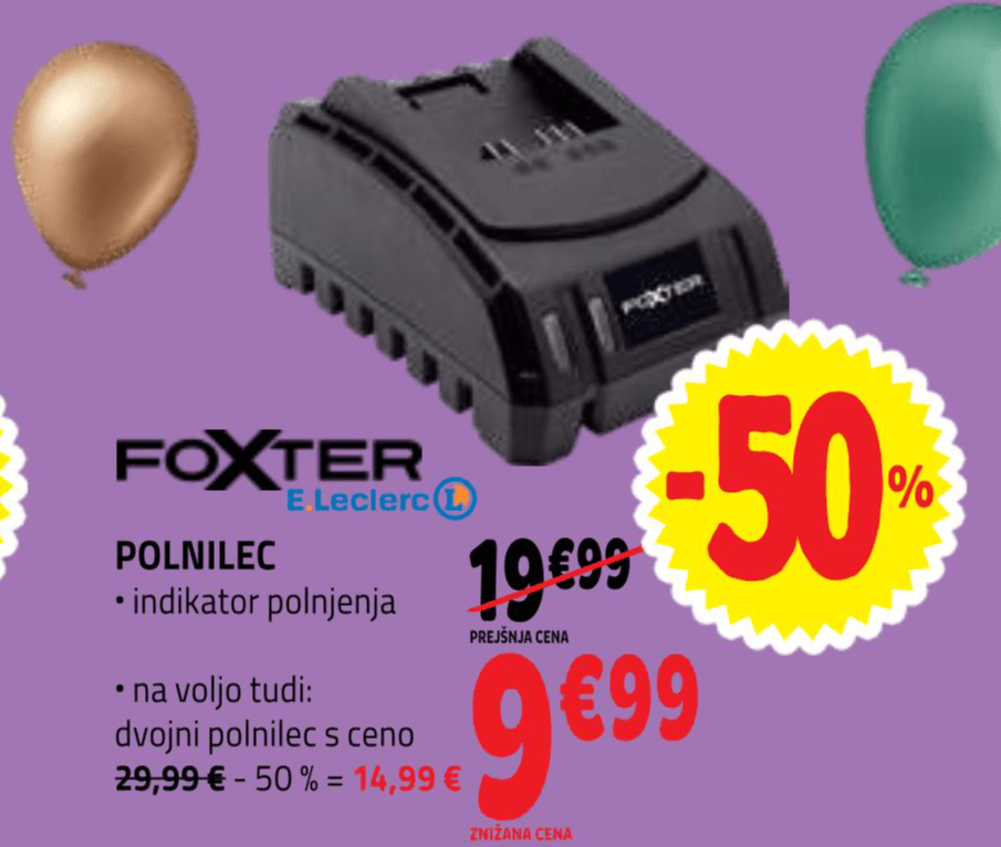 Foxter POLNILEC - Akcija v trgovini E.Leclerc