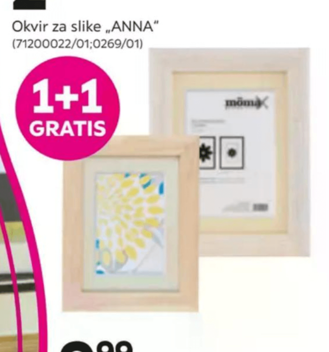 Okvir za slike „ANNA" - Akcija v trgovini Mömax