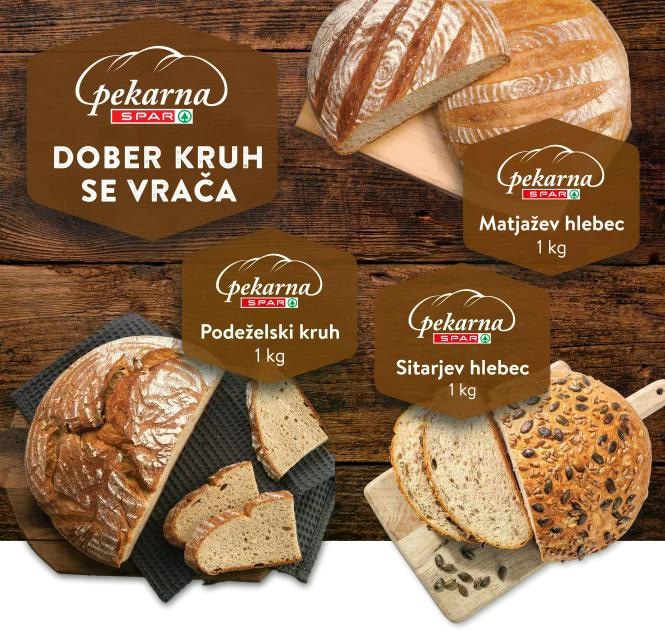Spar Sitarjev hlebec 750 g - Akcija v trgovini Spar