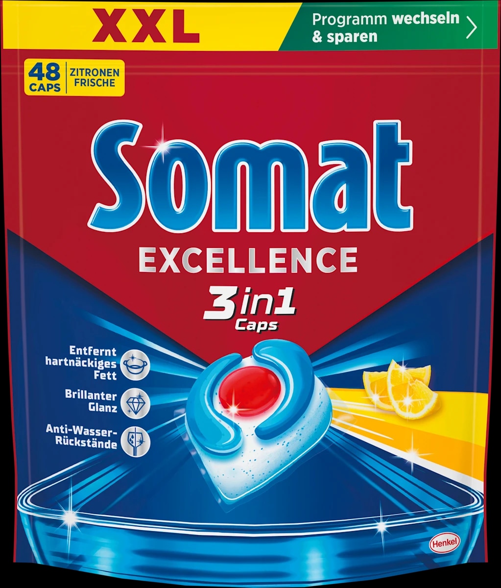Somat tablete za strojno pomivanje posode Excellence 65/1, 75/1, 88/1 ali 2 x 810 ml Akcija v trgovini Spar