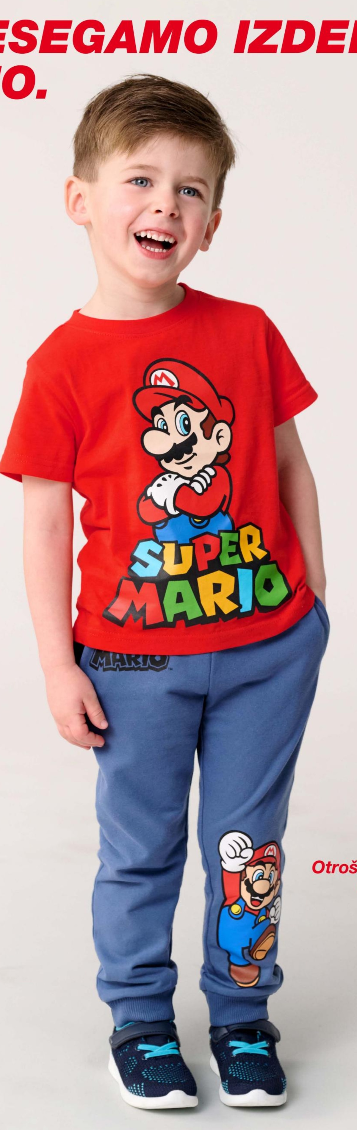 Otroške tekaške hlače Super Mario - Akcija v trgovini Kik