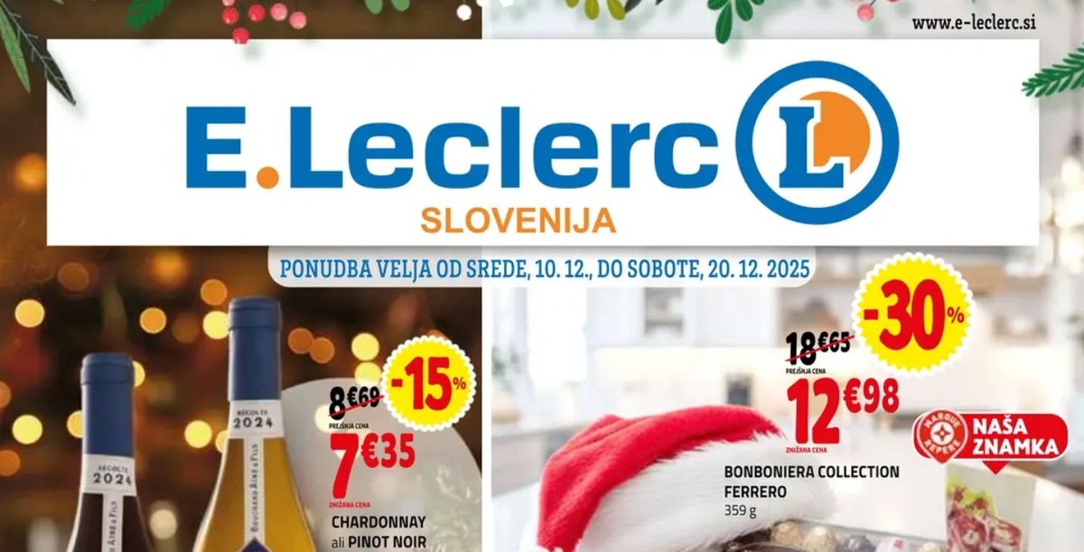 E.Leclerc katalog Akcijska ponudba od 10.12. do 20.12.2025