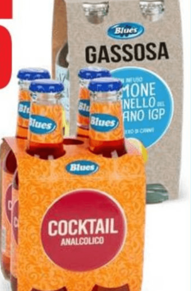 Pijača Cocktail/Gassosa 4 x 200 ml Blues - Akcija v trgovini Eurospin