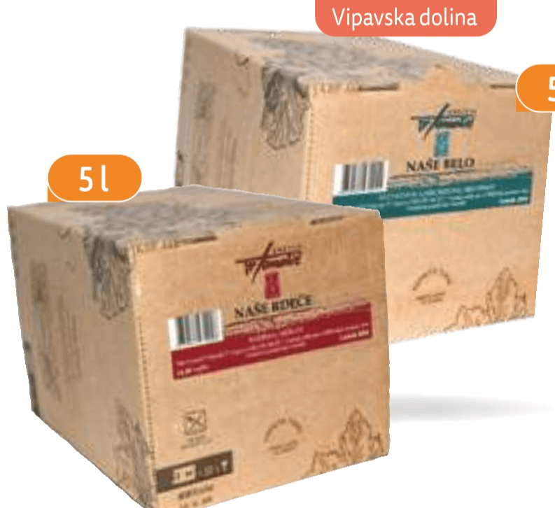 NAMIZNO VINO BELO ali RDEČE "KMETIJA TOMAŽIČ" 5 l - Akcija v trgovini E.Leclerc