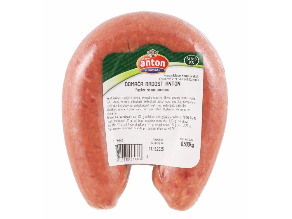 Mesar Anton Domača radost klobasa 500 g - Akcija v trgovini Lidl