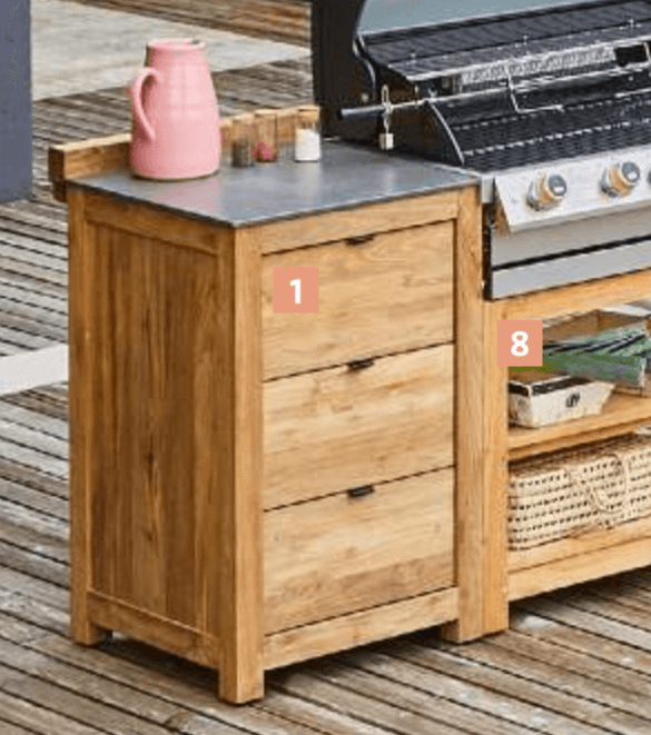 Omarica s predali d 58 x š 63 x v 92 cm - Akcija v trgovini Bauhaus