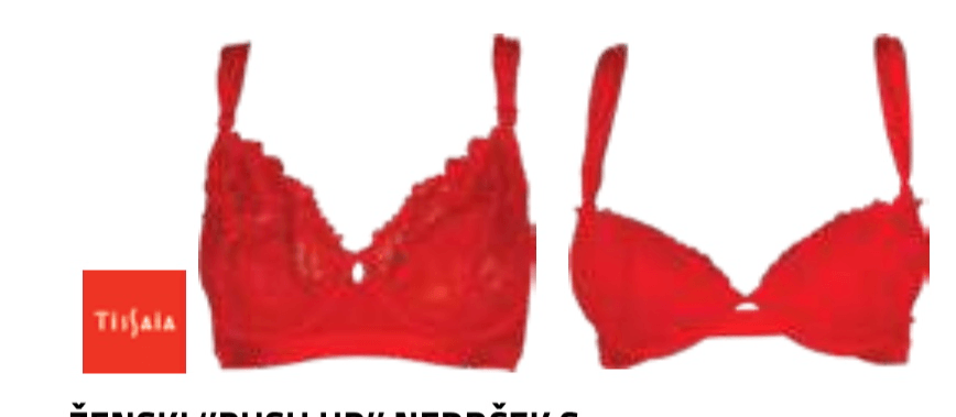 TISJAJA Ženski "push up" nedrček s kostjo ali nepodložen nedrček s kostjo - Akcija v trgovini E.Leclerc