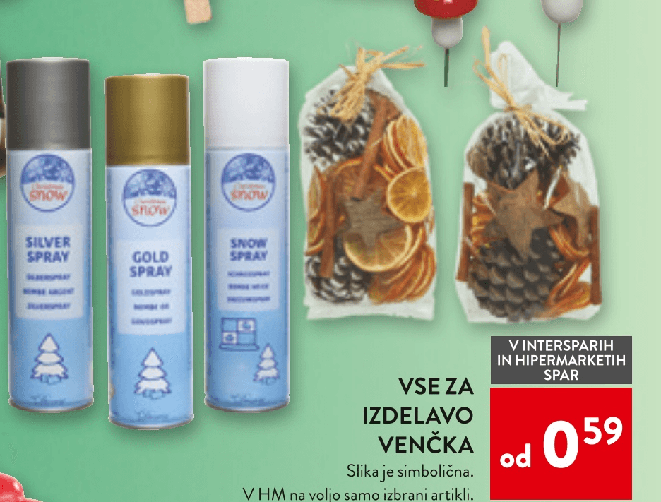 VSE ZA IZDELAVO VENČKA - Akcija v trgovini Spar