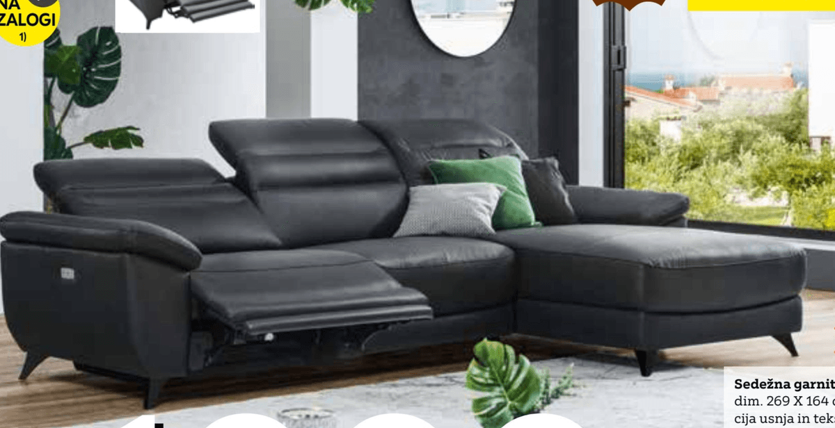 Sedežna garnitura dim. 269 X 164 cm xora - Akcija v trgovini Lesnina