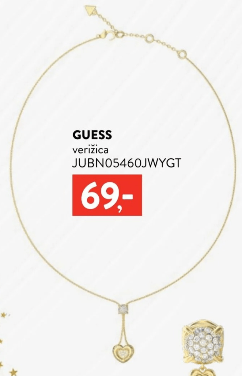 GUESS verižica JUBN05460JWYGT - Akcija v trgovini Regal Shop