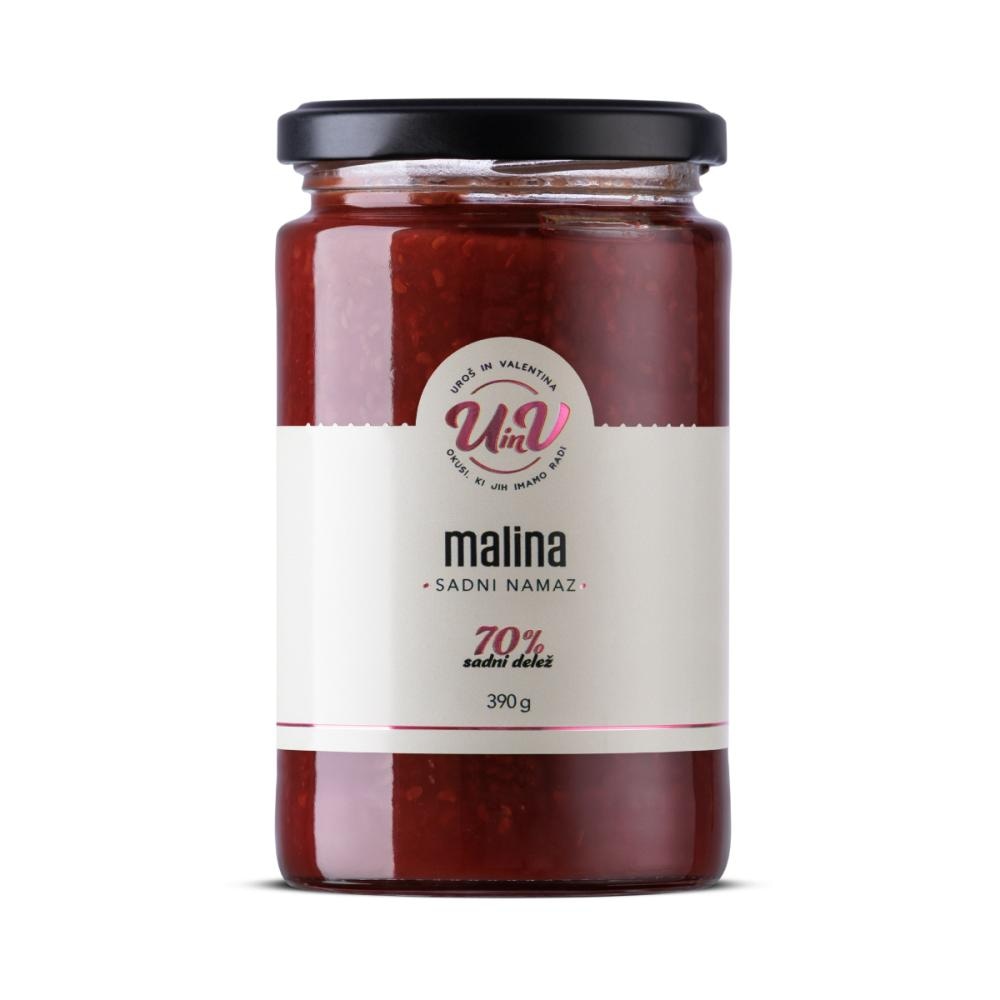 U IN V Namaz sadni malina 390 g - Akcija v trgovini Spar