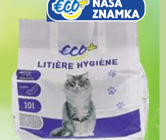 Pesek za mačje stranišče Eco 10 l Akcija v trgovini E.Leclerc