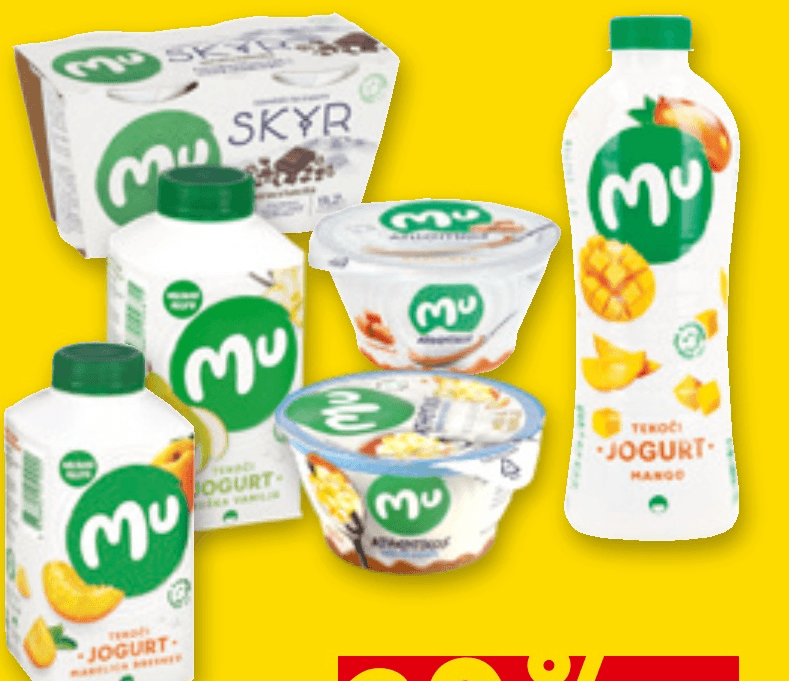 Sadni jogurti Mu Ljubljanskih mlekarn - Akcija v trgovini Spar