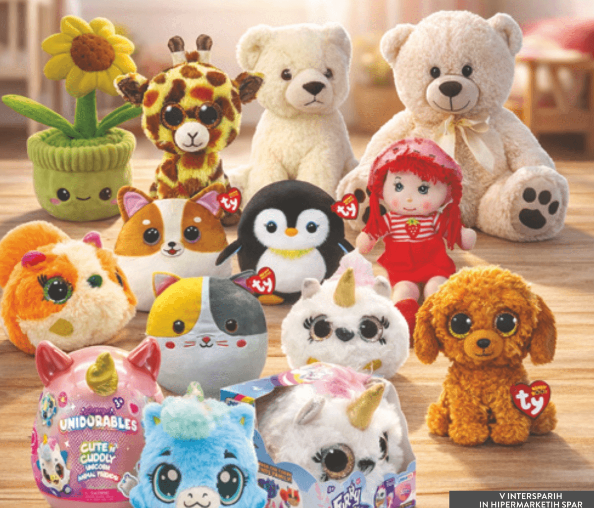 Pliš TY - Akcija v trgovini Spar