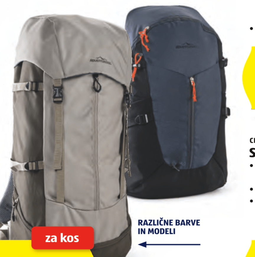 Pohodniški nahrbtnik ADVENTURIDGE - Akcija v trgovini Hofer