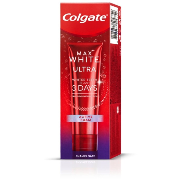 Colgate Max White Ultra Active Foam zobna pasta 50 ml - Akcija v trgovini Spar