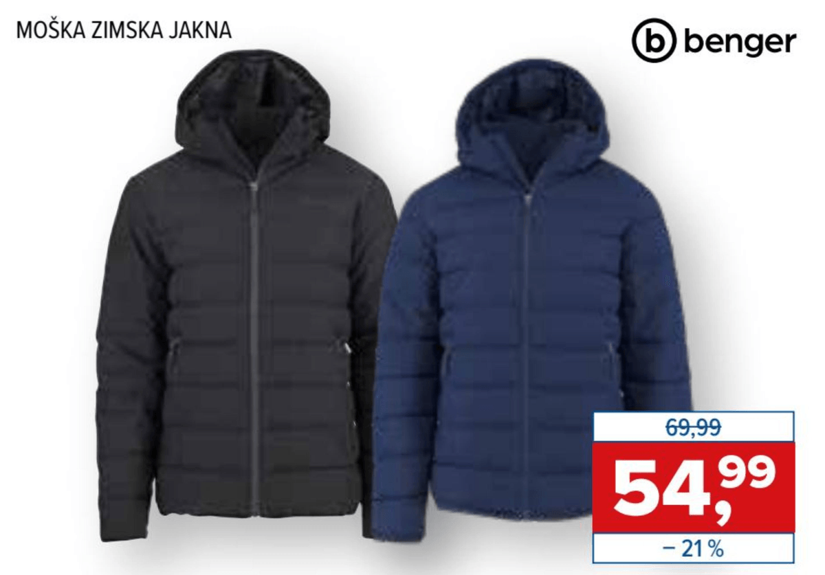 Moška zimska jakna benger - Akcija v trgovini Hervis