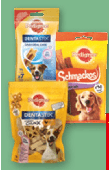 Priboljški za pse 86 g-180 g Dentastix, Jumbone, Schmackos, Pedigree - Akcija v trgovini Spar