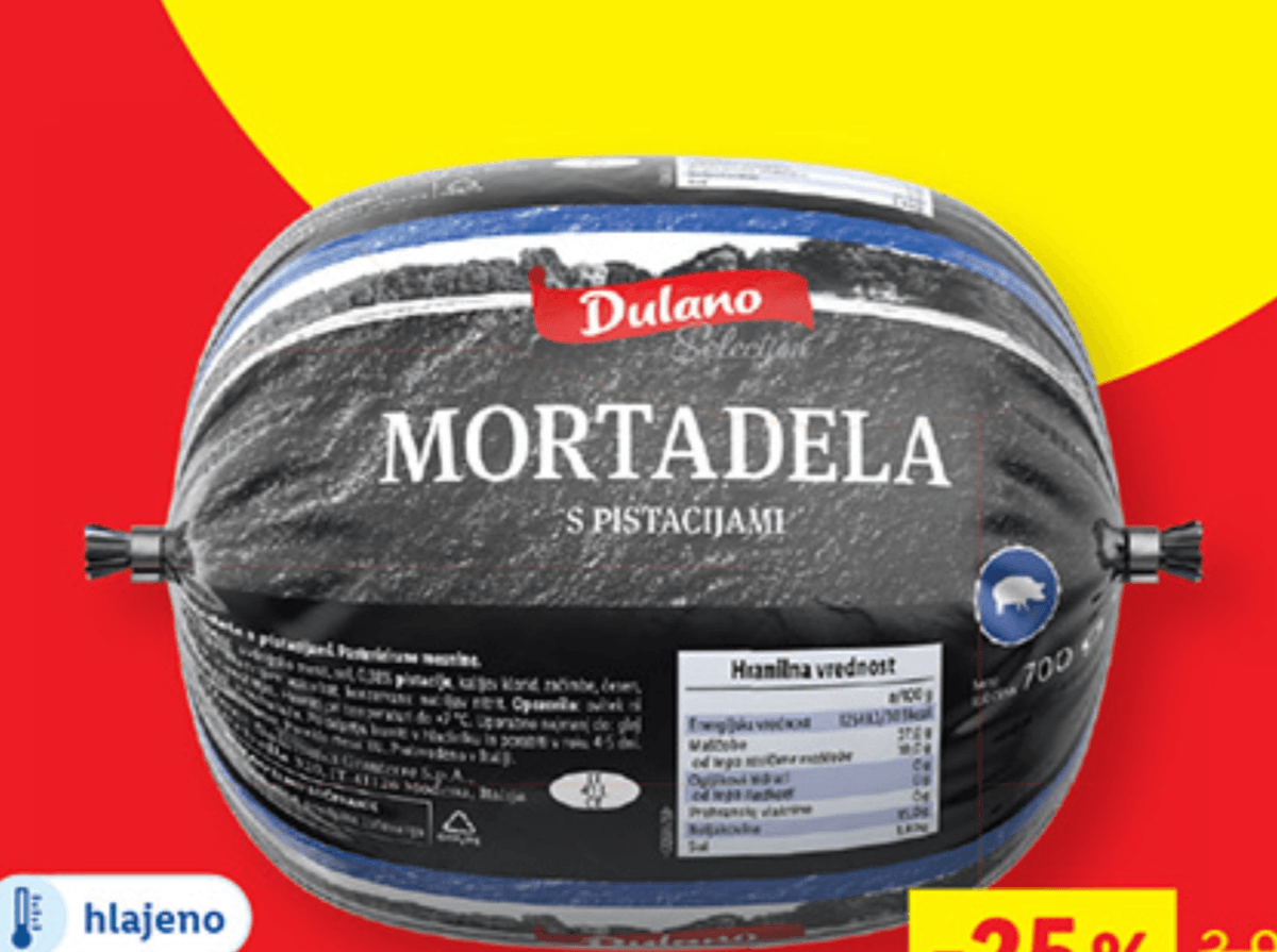 Dulano Selection Mortadela s pistacijami 700 g - Akcija v trgovini Lidl