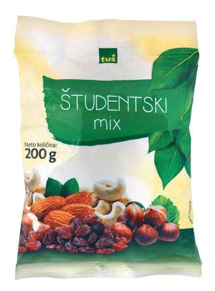 Študentski mix 200 g Tuš Akcija v trgovini Tuš