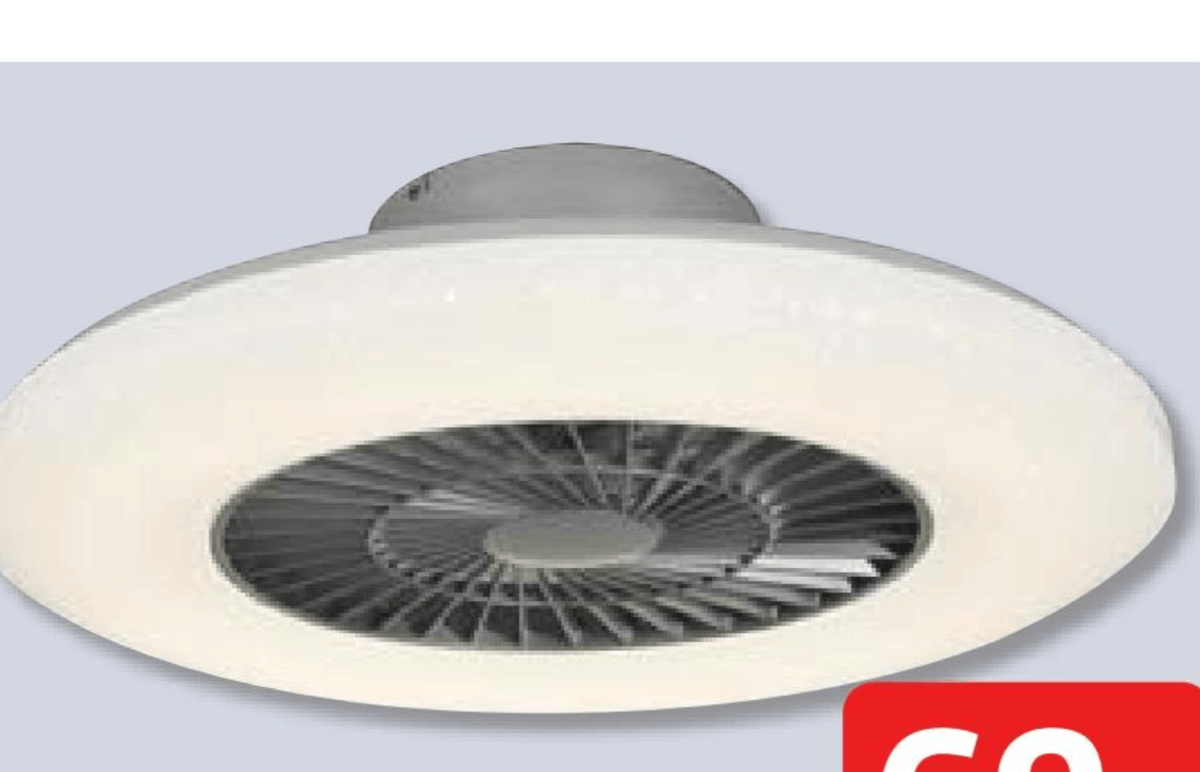 Stropni ventilator z LED osvetlitvijo - Akcija v trgovini Bauhaus
