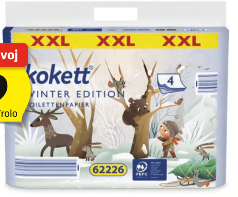 Kokett toaletni papir XXL 24 x 200 lističev - Akcija v trgovini Hofer