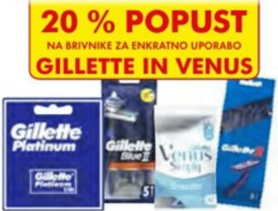 Brivniki Gillette in Venus Gillette, Venus - Akcija v trgovini Jager