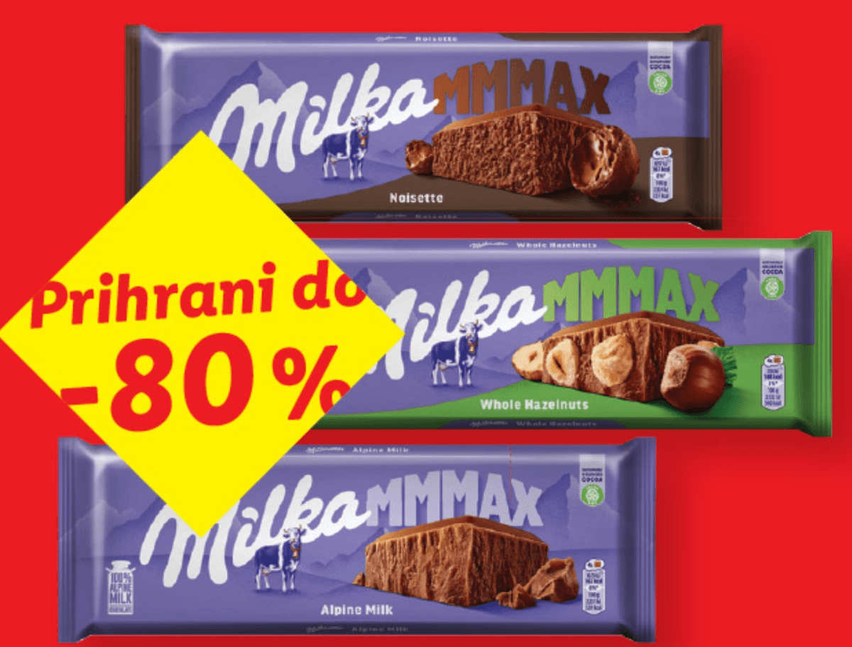 Milka Čokolada 250-300 g - Akcija u trgovini Lidl