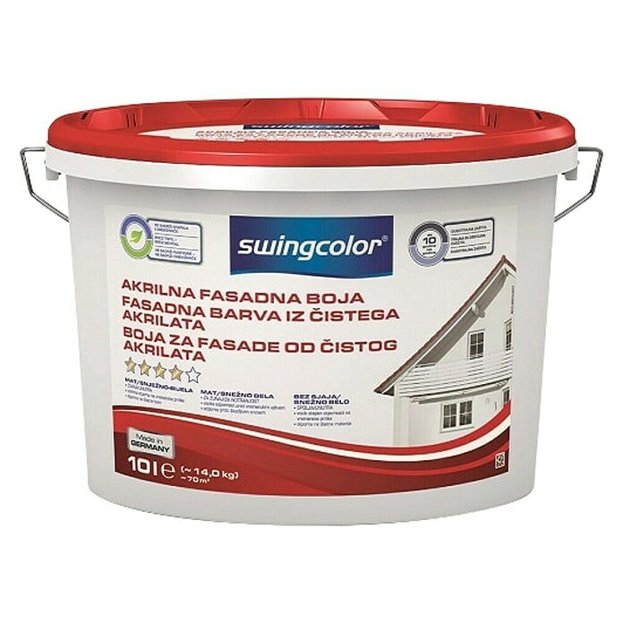 Swingcolor fasadna barva iz čistega akrilata 10 l Akcija v trgovini Bauhaus