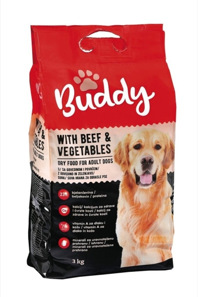 Hrana za pse Buddy 3 kg - Akcija v trgovini Mercator