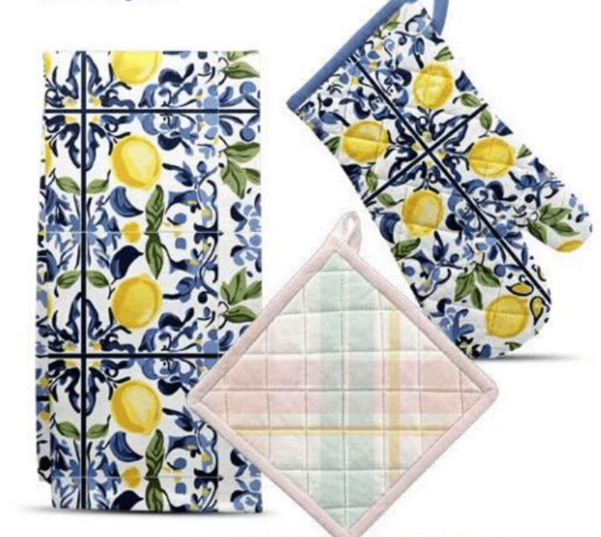 Komplet rokavice in prijemalke/2 kuhinjskih krp - Akcija v trgovini Eurospin