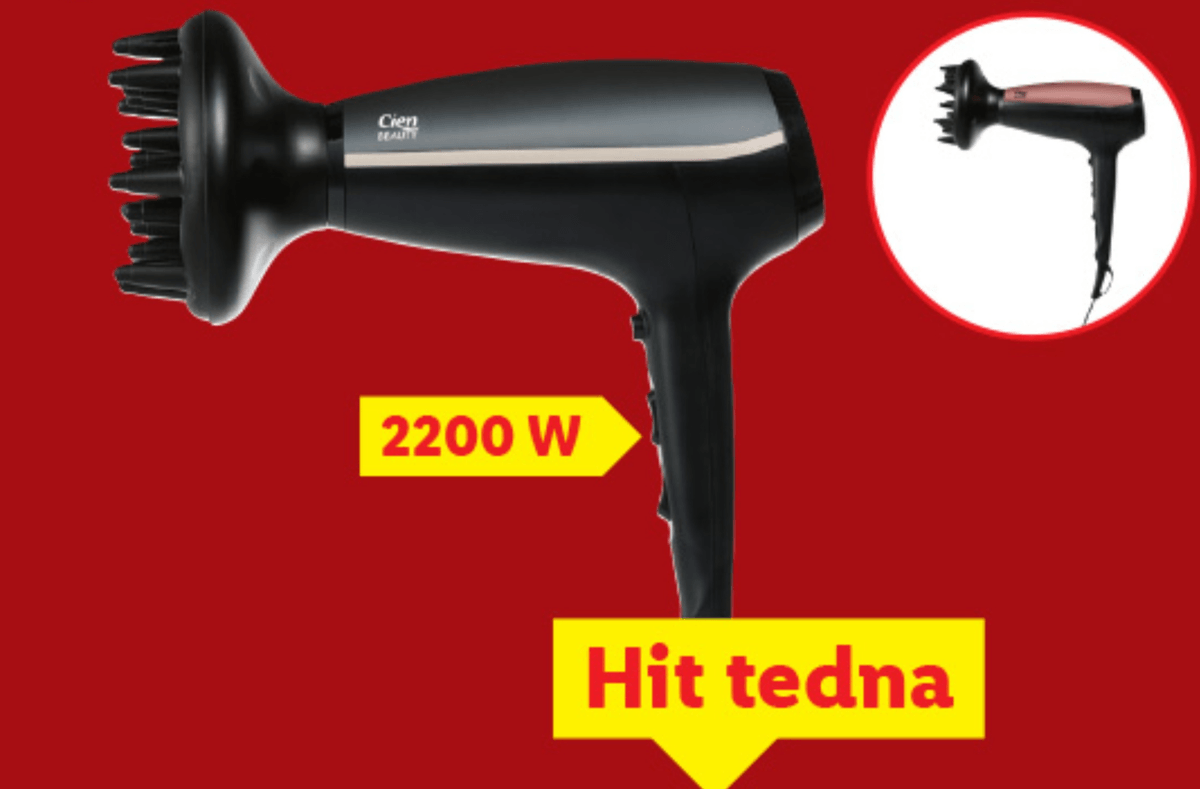 Cien Beauty lonski sušilnik za lase - Akcija v trgovini Lidl