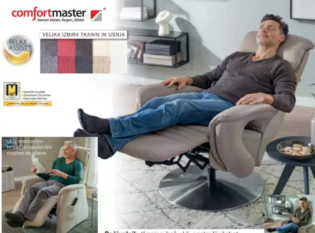 Počivalnik comfortmaster - Akcija v trgovini Rutar