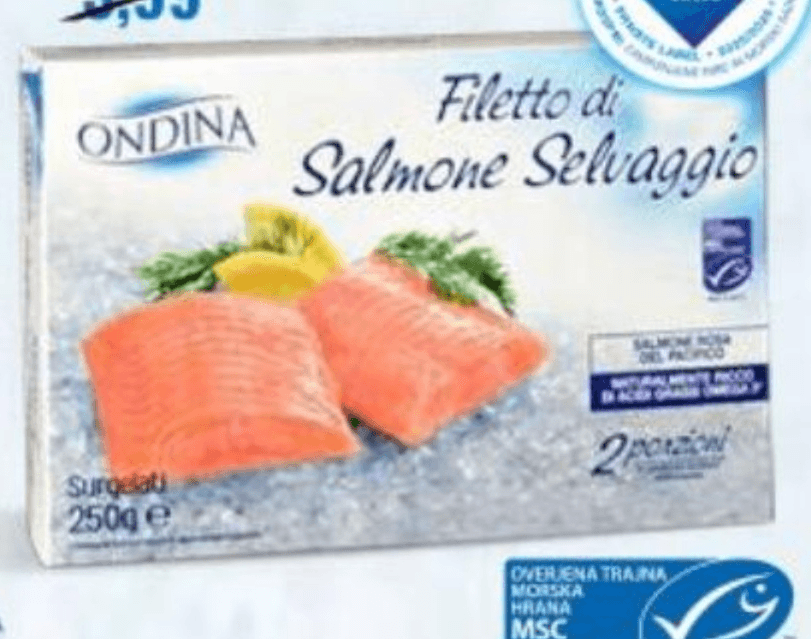 Fileji divjega lososa 250 g Ondina - Akcija v trgovini Eurospin