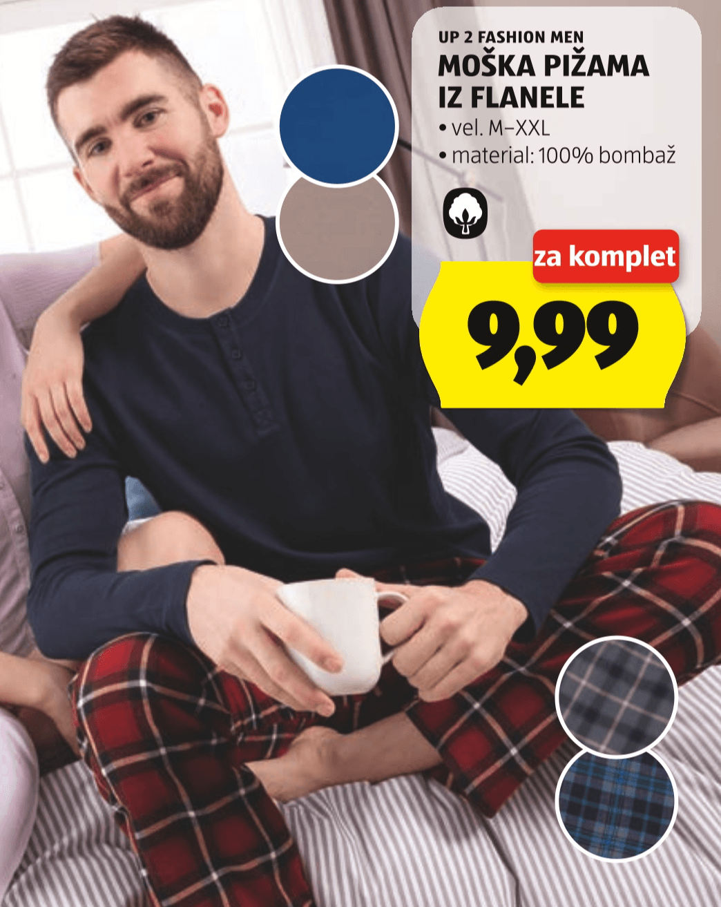 UP 2 Fashion Men Moška pižama iz flanele - Akcija v trgovini Hofer