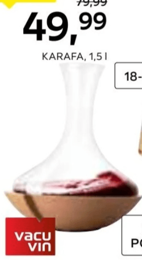 Karafa 1,5 l Vacu Vin Akcija v trgovini Lesnina
