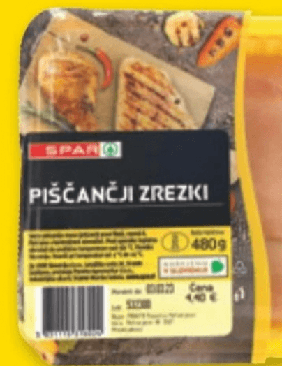 SPAR Piščančji zrezki IK 480 g - Akcija v trgovini Spar