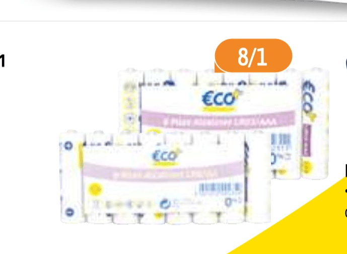 Baterijski vložki 8/1 ECO+ - Akcija v trgovini E.Leclerc